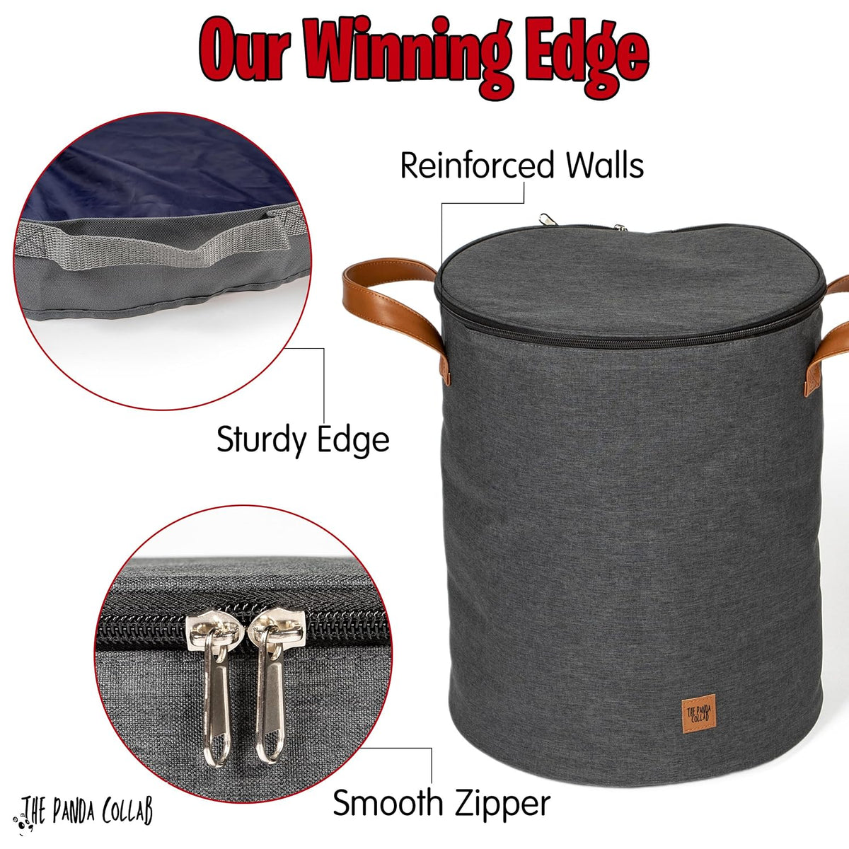 Toy Storage Basket and Playmat - Large Toy Blanket Storage Mat with Zippers - Slide Away Canvas Bag Storage Bin - Sturdy Kids Storage Baskets & Mat - Toy Bag Play Mat for Girls & Boys, Light Grey
