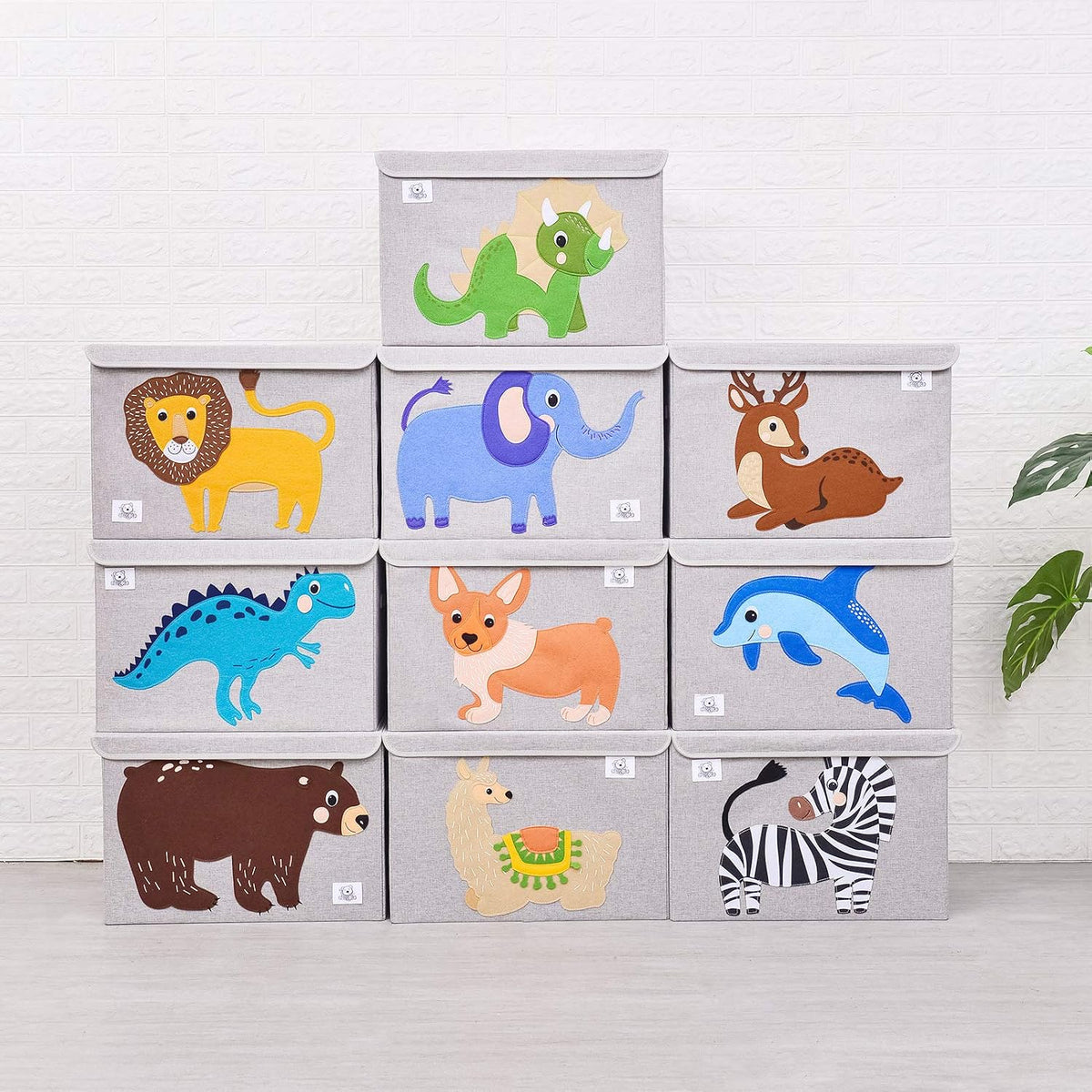 Large Toy Box Storage with Lid, Foldable Fabric Toy Chest Storage for Kids