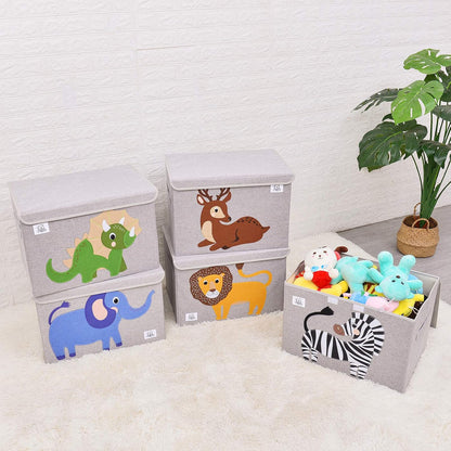 Large Toy Box Storage with Lid, Foldable Fabric Toy Chest Storage for Kids
