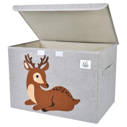 Large Toy Box Storage with Lid, Foldable Fabric Toy Chest Storage for Kids