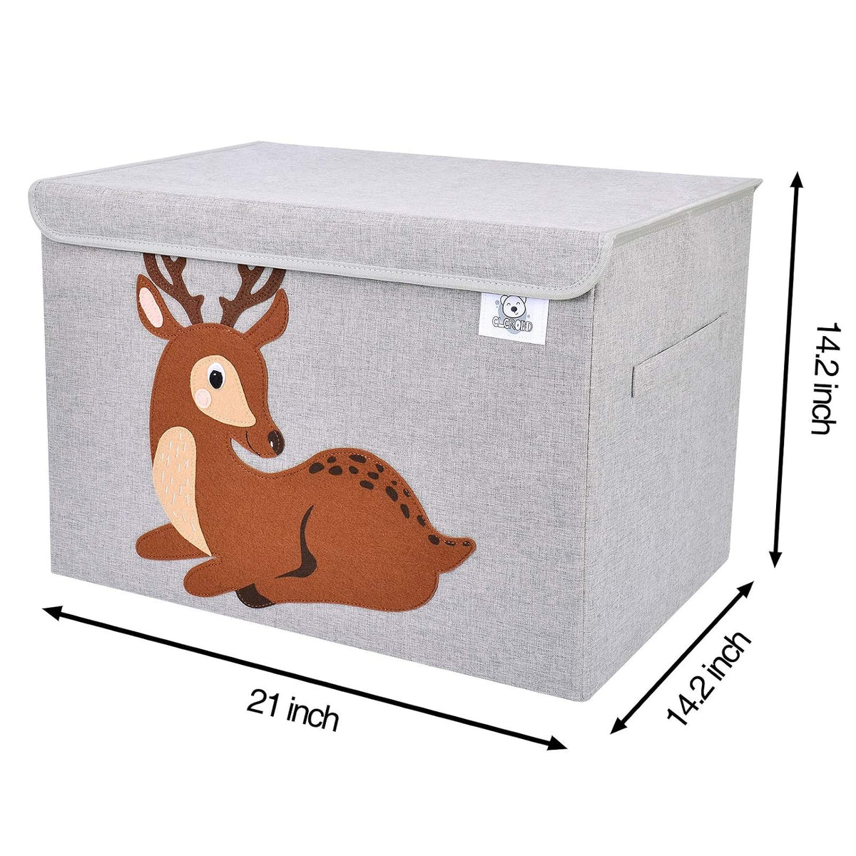Large Toy Box Storage with Lid, Foldable Fabric Toy Chest Storage for Kids