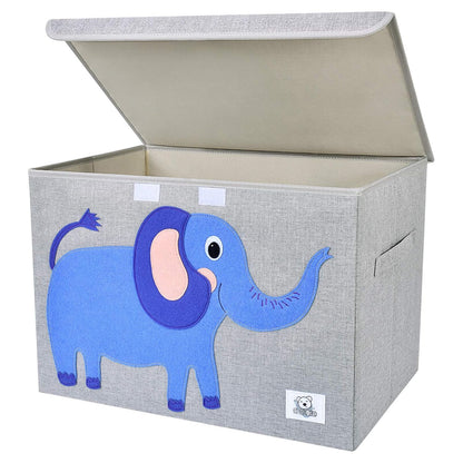 Large Toy Box Storage with Lid, Foldable Fabric Toy Chest Storage for Kids