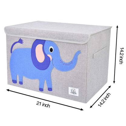 Large Toy Box Storage with Lid, Foldable Fabric Toy Chest Storage for Kids