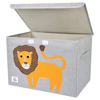 Large Toy Box Storage with Lid, Foldable Fabric Toy Chest Storage for Kids