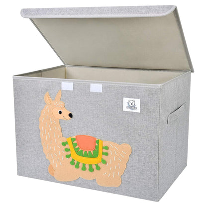 Large Toy Box Storage with Lid, Foldable Fabric Toy Chest Storage for Kids