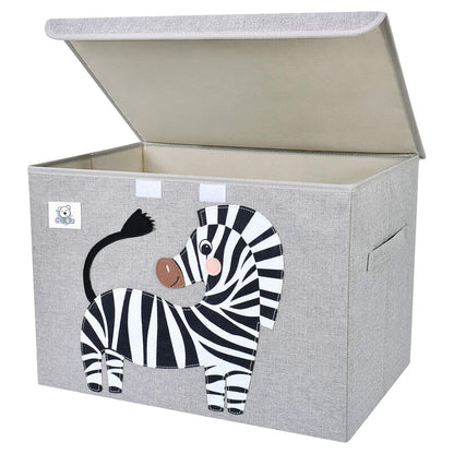 Large Toy Box Storage with Lid, Foldable Fabric Toy Chest Storage for Kids