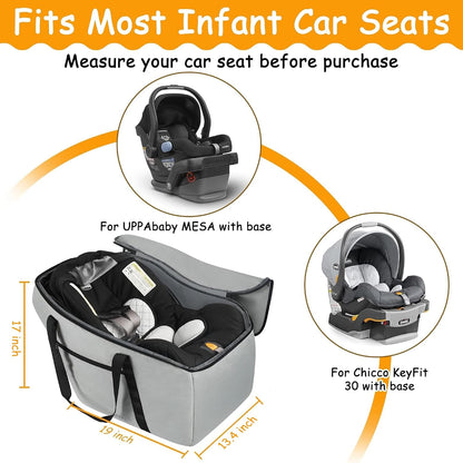 SCTEL Car Seat Travel Bag, Padded Infant Gate Check Bag for Air Travel