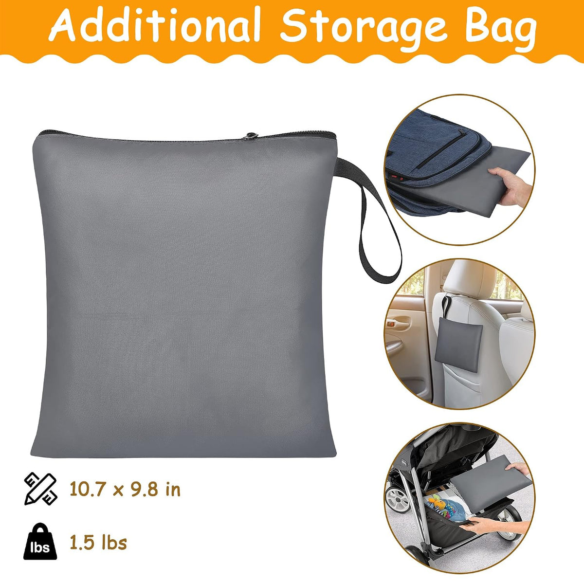 SCTEL Car Seat Travel Bag, Padded Infant Gate Check Bag for Air Travel