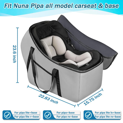 SCTEL Car Seat Travel Bag, Padded Infant Gate Check Bag for Air Travel