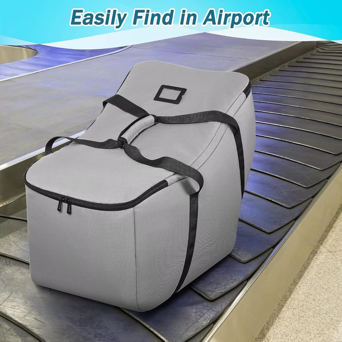 SCTEL Car Seat Travel Bag, Padded Infant Gate Check Bag for Air Travel