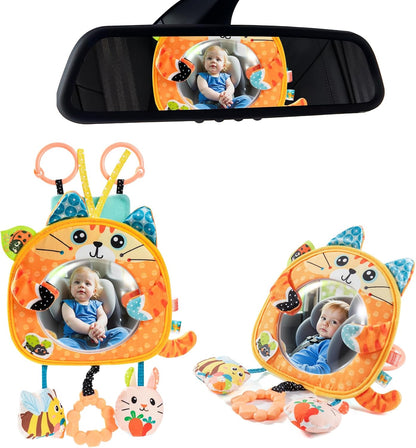 Car Seat Rear Facing Mirror Hanging Toy for Baby Road Trip - Frog