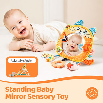 Car Seat Rear Facing Mirror Hanging Toy for Baby Road Trip - Frog