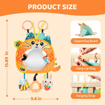 Car Seat Rear Facing Mirror Hanging Toy for Baby Road Trip - Frog