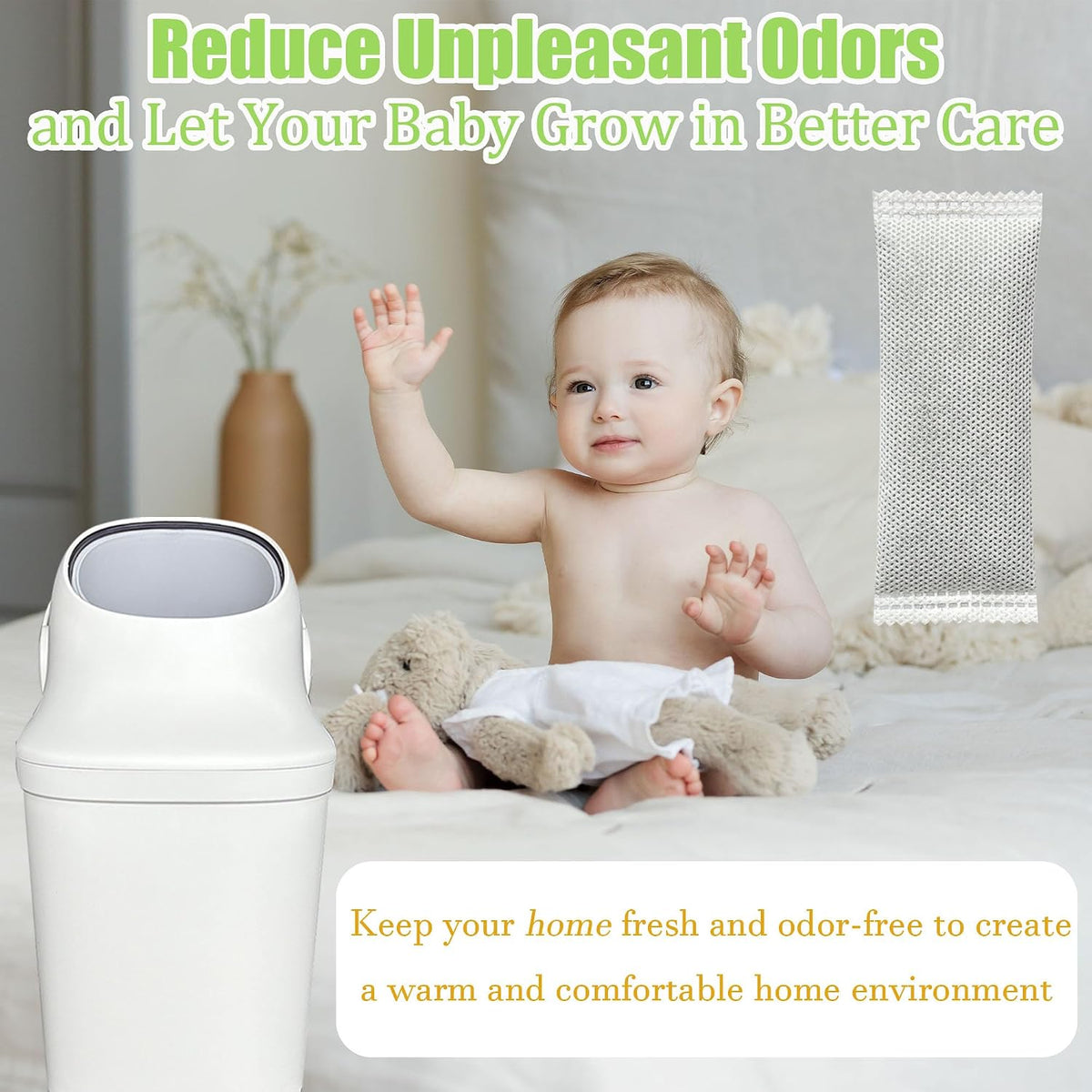 8 Pack Deodorizer Refills Compatible with Momcozy Diaper Pail