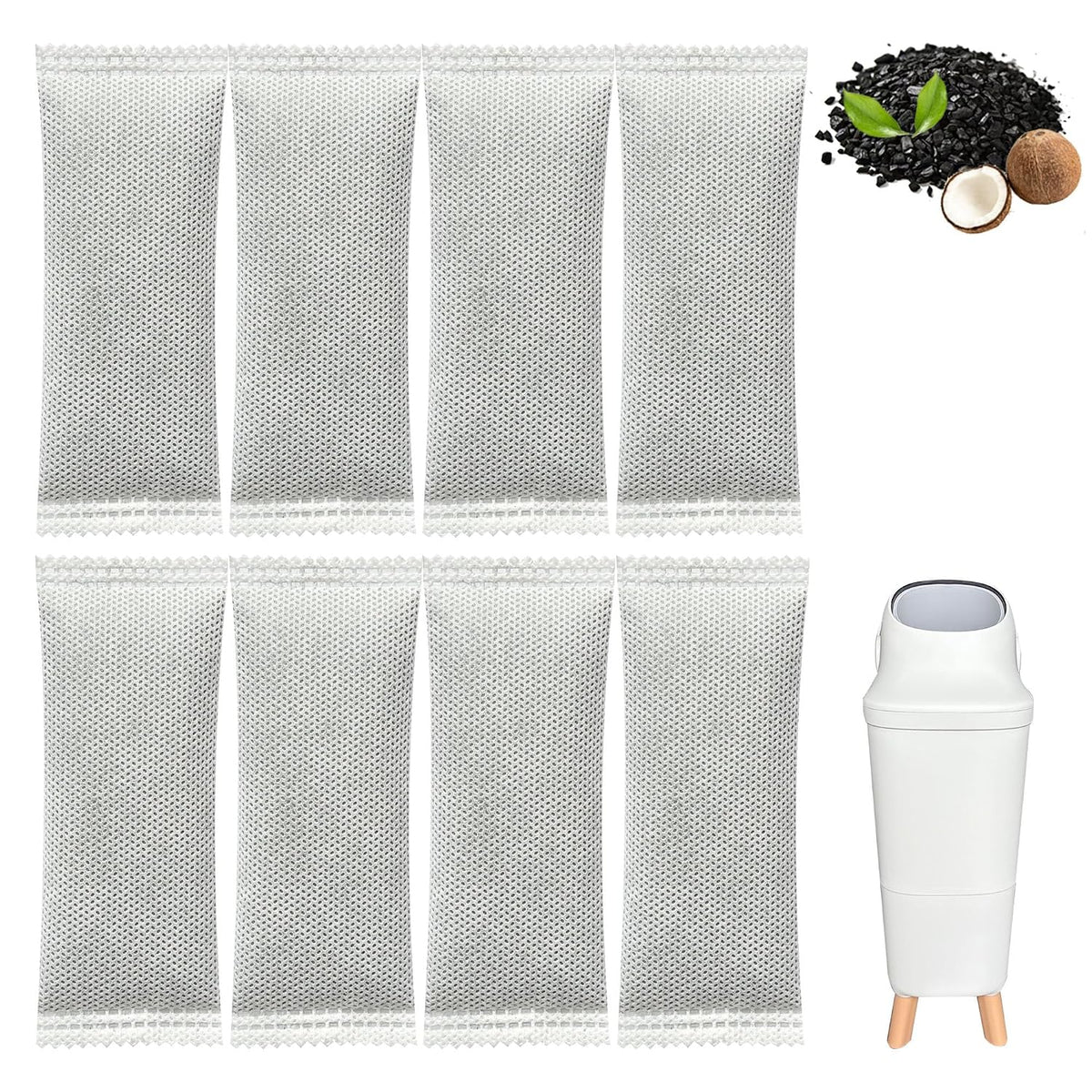 8 Pack Deodorizer Refills Compatible with Momcozy Diaper Pail
