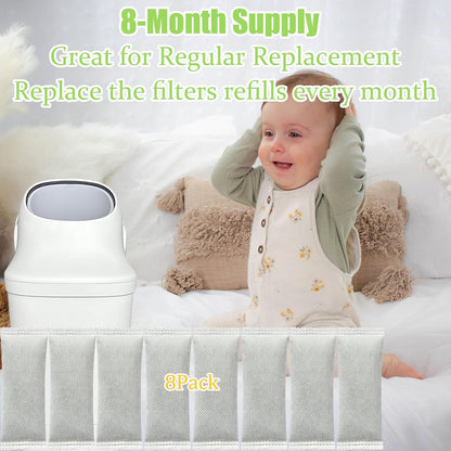 8 Pack Deodorizer Refills Compatible with Momcozy Diaper Pail