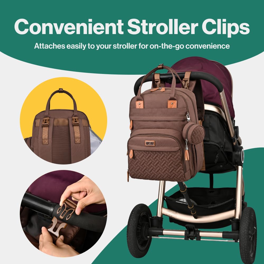 Extra Large Diaper Bag Backpack, Expandable Baby Bag with Up to 50% More Capacity - Travel Essentials Baby Bag Tote with Changing Pad, Stroller Straps & Pacifier Case - Unisex, Black