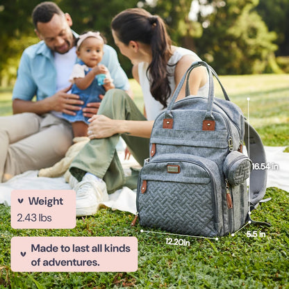 Extra Large Diaper Bag Backpack, Expandable Baby Bag with Up to 50% More Capacity - Travel Essentials Baby Bag Tote with Changing Pad, Stroller Straps & Pacifier Case - Unisex, Black