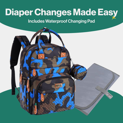 Extra Large Diaper Bag Backpack, Expandable Baby Bag with Up to 50% More Capacity - Travel Essentials Baby Bag Tote with Changing Pad, Stroller Straps & Pacifier Case - Unisex, Black