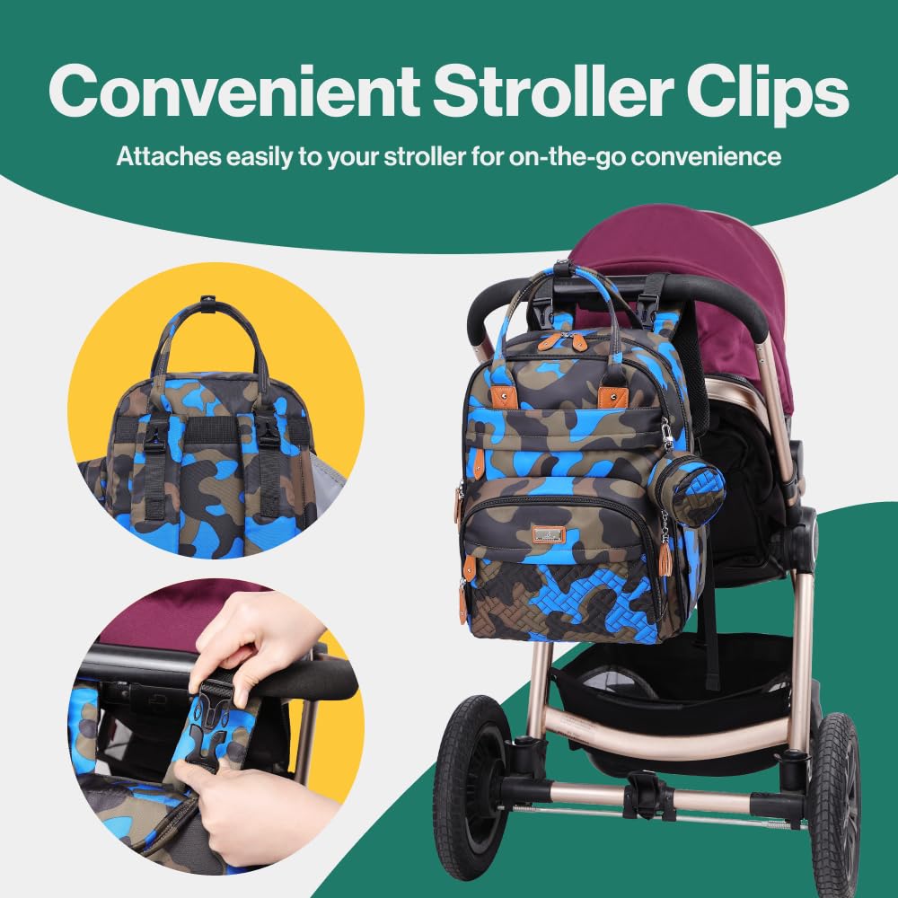 Extra Large Diaper Bag Backpack, Expandable Baby Bag with Up to 50% More Capacity - Travel Essentials Baby Bag Tote with Changing Pad, Stroller Straps & Pacifier Case - Unisex, Black