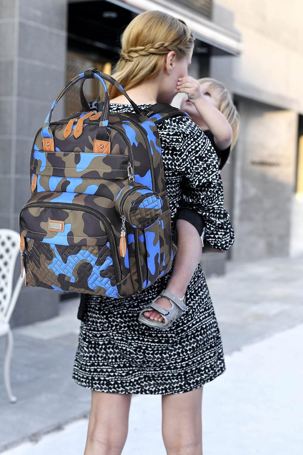 Extra Large Diaper Bag Backpack, Expandable Baby Bag with Up to 50% More Capacity - Travel Essentials Baby Bag Tote with Changing Pad, Stroller Straps & Pacifier Case - Unisex, Black