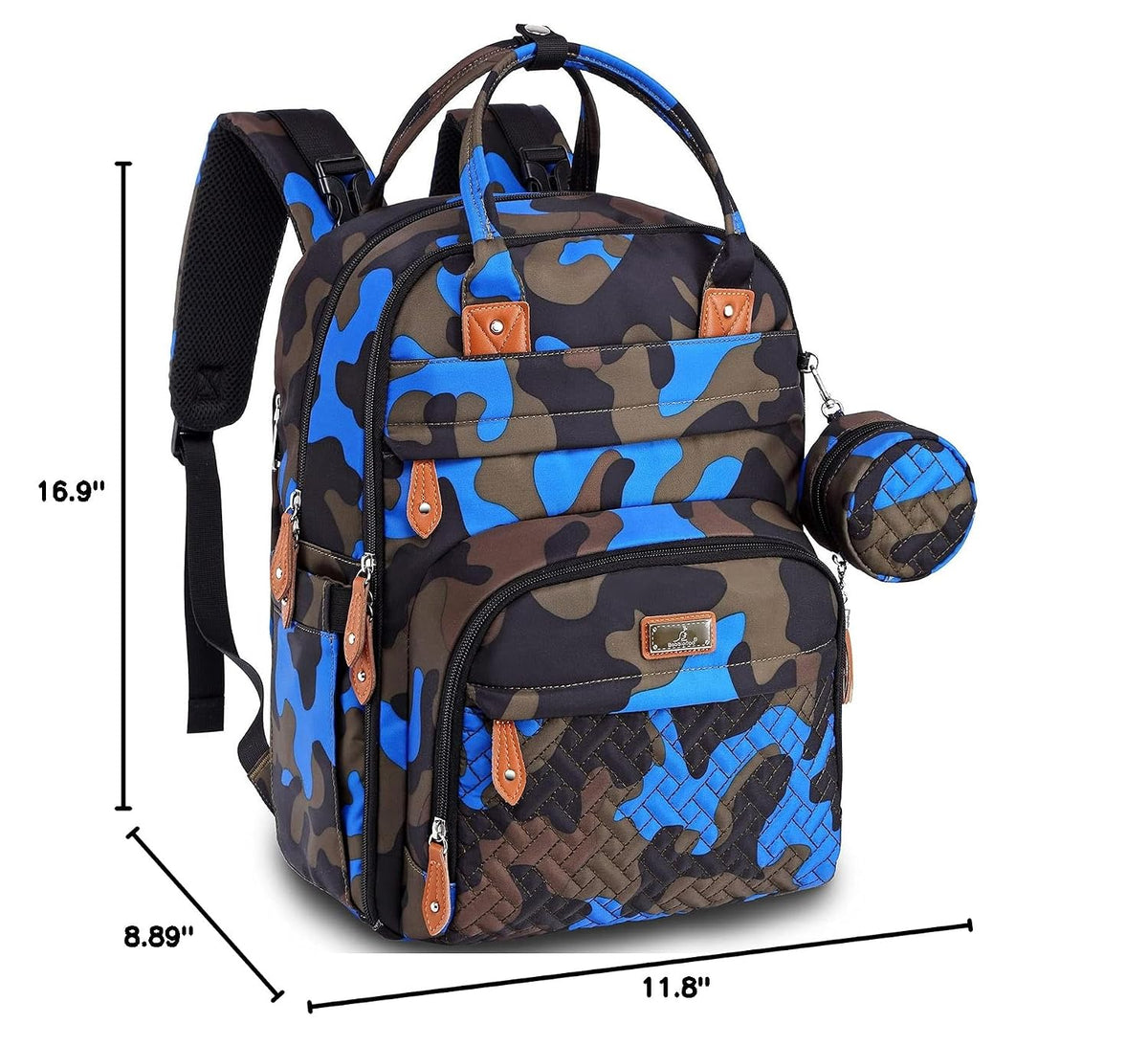 Extra Large Diaper Bag Backpack, Expandable Baby Bag with Up to 50% More Capacity - Travel Essentials Baby Bag Tote with Changing Pad, Stroller Straps & Pacifier Case - Unisex, Black