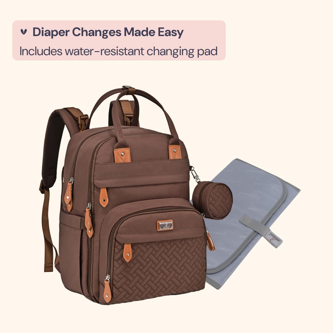 Extra Large Diaper Bag Backpack, Expandable Baby Bag with Up to 50% More Capacity - Travel Essentials Baby Bag Tote with Changing Pad, Stroller Straps & Pacifier Case - Unisex, Black