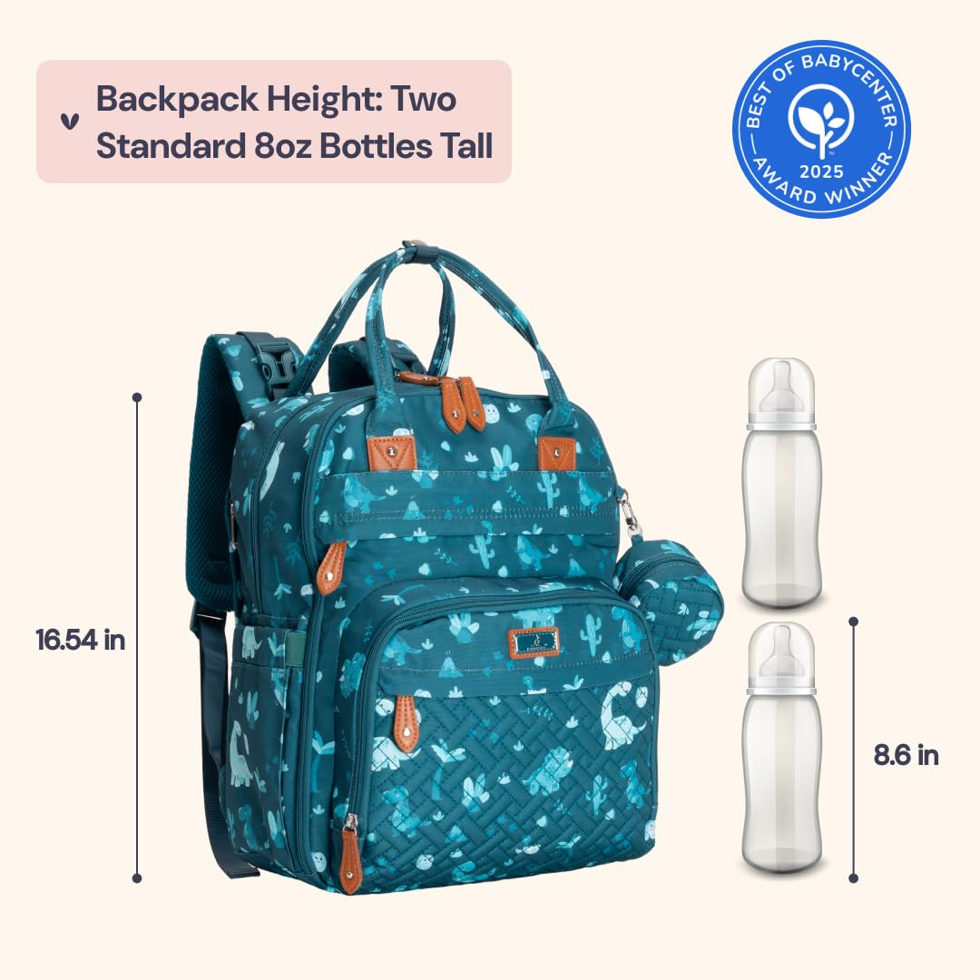 Extra Large Diaper Bag Backpack, Expandable Baby Bag with Up to 50% More Capacity - Travel Essentials Baby Bag Tote with Changing Pad, Stroller Straps & Pacifier Case - Unisex, Black
