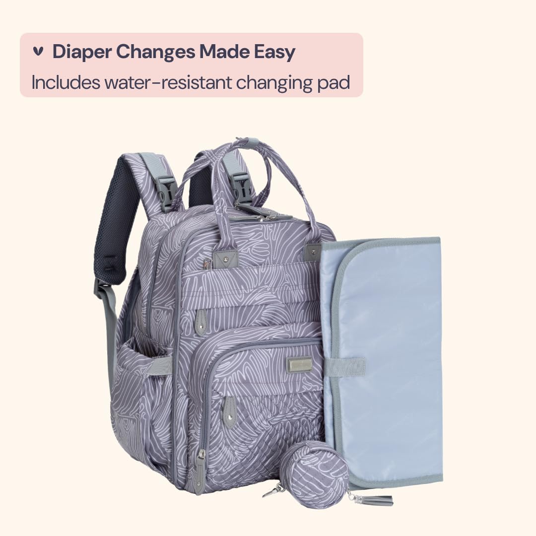 Extra Large Diaper Bag Backpack, Expandable Baby Bag with Up to 50% More Capacity - Travel Essentials Baby Bag Tote with Changing Pad, Stroller Straps & Pacifier Case - Unisex, Black