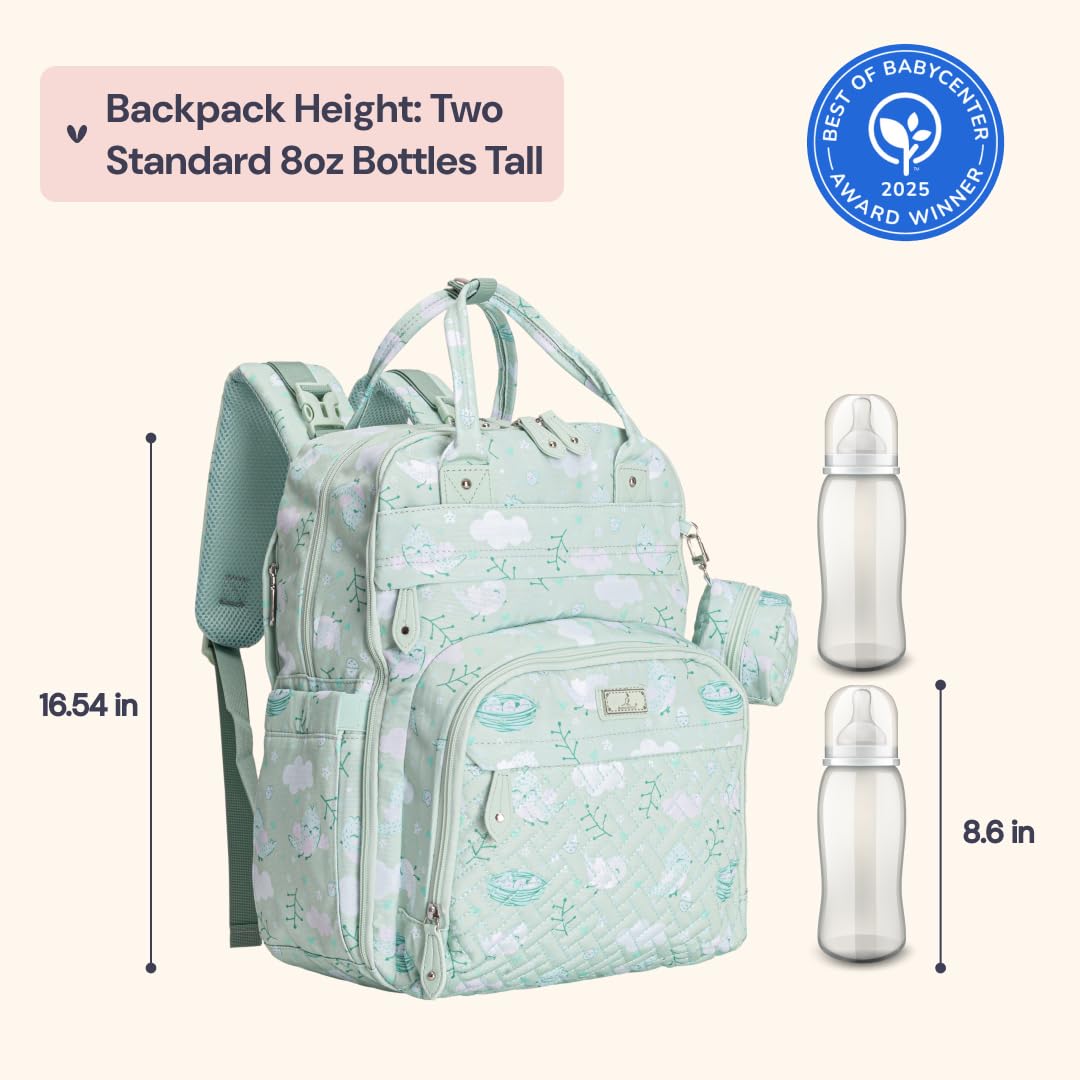 Extra Large Diaper Bag Backpack, Expandable Baby Bag with Up to 50% More Capacity - Travel Essentials Baby Bag Tote with Changing Pad, Stroller Straps & Pacifier Case - Unisex, Black