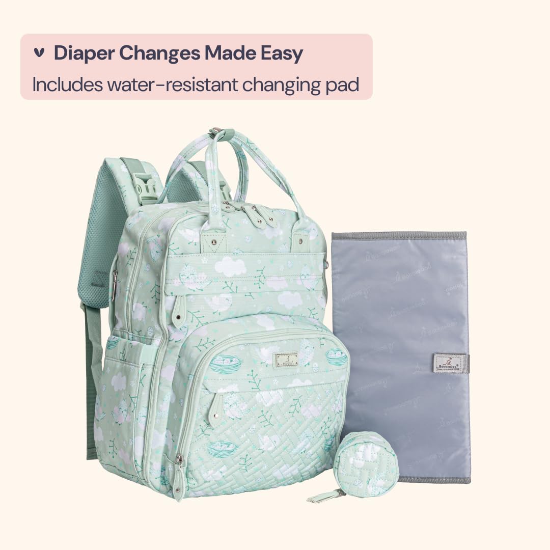 Extra Large Diaper Bag Backpack, Expandable Baby Bag with Up to 50% More Capacity - Travel Essentials Baby Bag Tote with Changing Pad, Stroller Straps & Pacifier Case - Unisex, Black