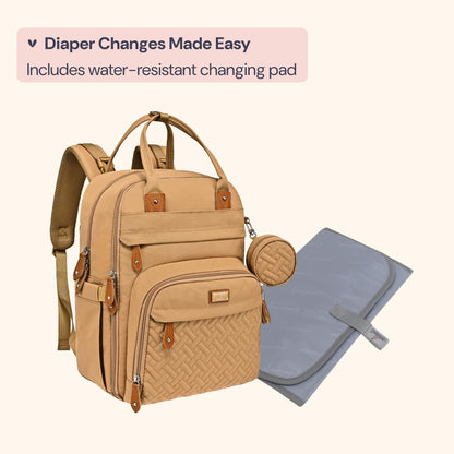 Extra Large Diaper Bag Backpack, Expandable Baby Bag with Up to 50% More Capacity - Travel Essentials Baby Bag Tote with Changing Pad, Stroller Straps & Pacifier Case - Unisex, Black