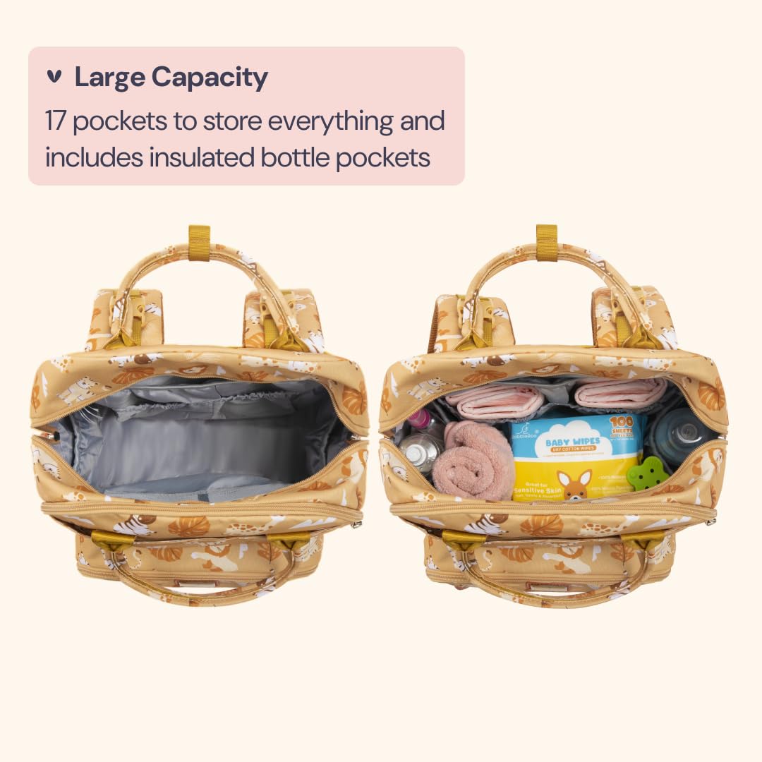 Extra Large Diaper Bag Backpack, Expandable Baby Bag with Up to 50% More Capacity - Travel Essentials Baby Bag Tote with Changing Pad, Stroller Straps & Pacifier Case - Unisex, Black