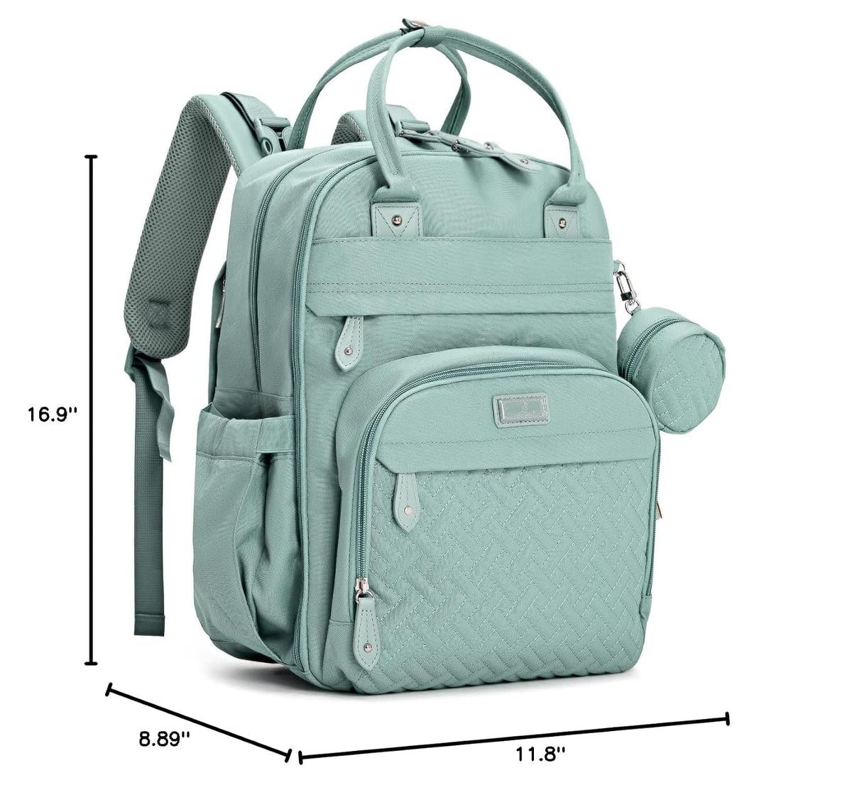 Extra Large Diaper Bag Backpack, Expandable Baby Bag with Up to 50% More Capacity - Travel Essentials Baby Bag Tote with Changing Pad, Stroller Straps & Pacifier Case - Unisex, Black