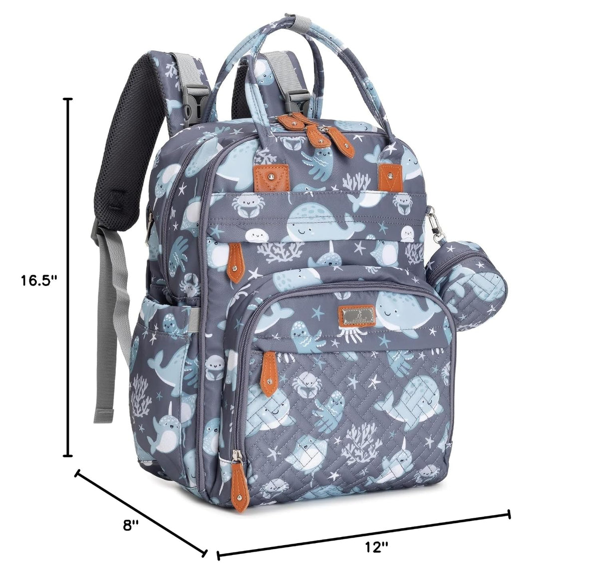 Extra Large Diaper Bag Backpack, Expandable Baby Bag with Up to 50% More Capacity - Travel Essentials Baby Bag Tote with Changing Pad, Stroller Straps & Pacifier Case - Unisex, Black