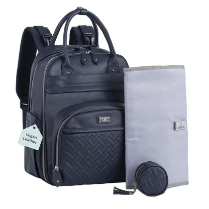 Extra Large Diaper Bag Backpack, Expandable Baby Bag with Up to 50% More Capacity - Travel Essentials Baby Bag Tote with Changing Pad, Stroller Straps & Pacifier Case - Unisex, Black