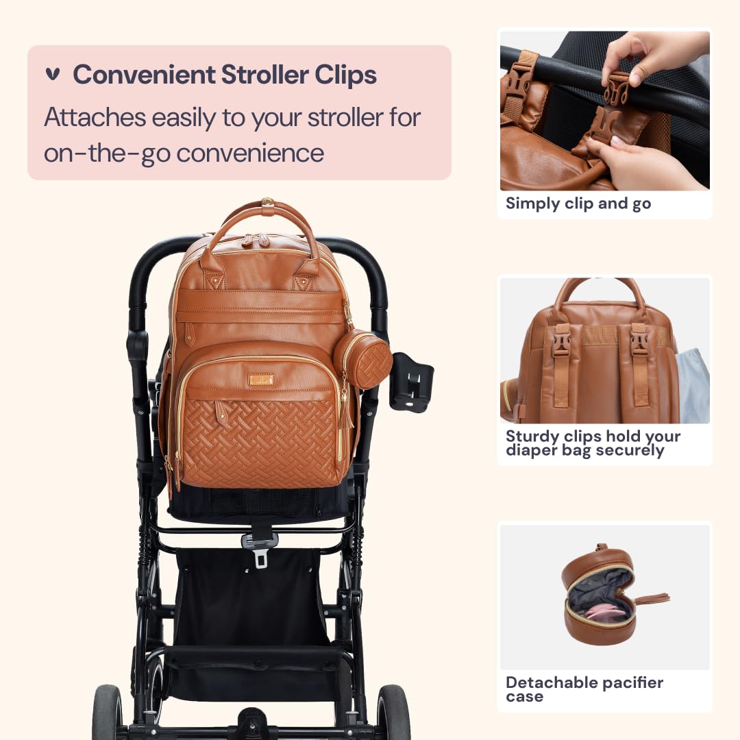 Extra Large Diaper Bag Backpack, Expandable Baby Bag with Up to 50% More Capacity - Travel Essentials Baby Bag Tote with Changing Pad, Stroller Straps & Pacifier Case - Unisex, Black