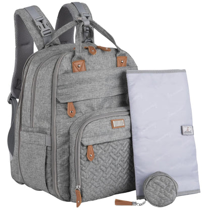Extra Large Diaper Bag Backpack, Expandable Baby Bag with Up to 50% More Capacity - Travel Essentials Baby Bag Tote with Changing Pad, Stroller Straps & Pacifier Case - Unisex, Black