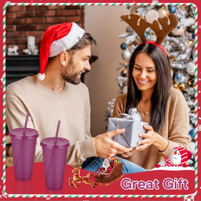 24 Pack Plastic Tumblers with Lids and Straw, Reusable Cups with Lids and Straws Colorful Cups for Cold Drink Iced Coffee, Plastic Tumbler Bulk for Party Birthday Gifts (24 oz, Solid Colors)