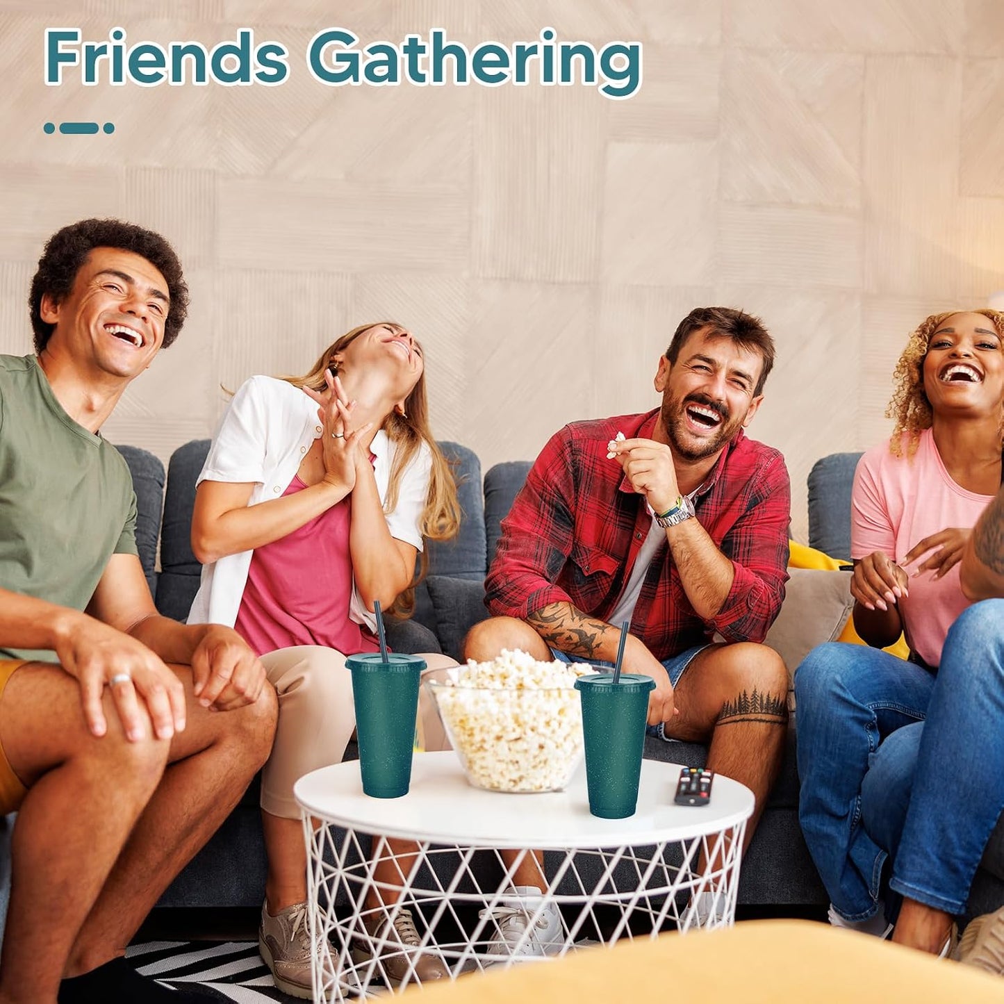24 Pack Plastic Tumblers with Lids and Straw, Reusable Cups with Lids and Straws Colorful Cups for Cold Drink Iced Coffee, Plastic Tumbler Bulk for Party Birthday Gifts (24 oz, Solid Colors)