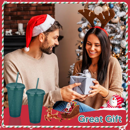 24 Pack Plastic Tumblers with Lids and Straw, Reusable Cups with Lids and Straws Colorful Cups for Cold Drink Iced Coffee, Plastic Tumbler Bulk for Party Birthday Gifts (24 oz, Solid Colors)