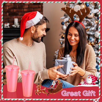 24 Pack Plastic Tumblers with Lids and Straw, Reusable Cups with Lids and Straws Colorful Cups for Cold Drink Iced Coffee, Plastic Tumbler Bulk for Party Birthday Gifts (24 oz, Solid Colors)