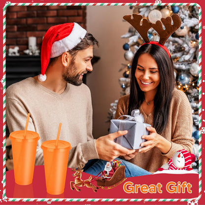 24 Pack Plastic Tumblers with Lids and Straw, Reusable Cups with Lids and Straws Colorful Cups for Cold Drink Iced Coffee, Plastic Tumbler Bulk for Party Birthday Gifts (24 oz, Solid Colors)
