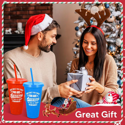 24 Pack Plastic Tumblers with Lids and Straw, Reusable Cups with Lids and Straws Colorful Cups for Cold Drink Iced Coffee, Plastic Tumbler Bulk for Party Birthday Gifts (24 oz, Solid Colors)