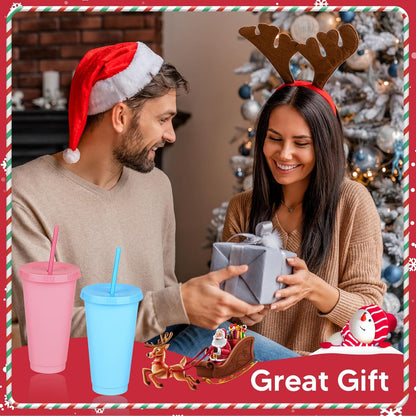 24 Pack Plastic Tumblers with Lids and Straw, Reusable Cups with Lids and Straws Colorful Cups for Cold Drink Iced Coffee, Plastic Tumbler Bulk for Party Birthday Gifts (24 oz, Solid Colors)