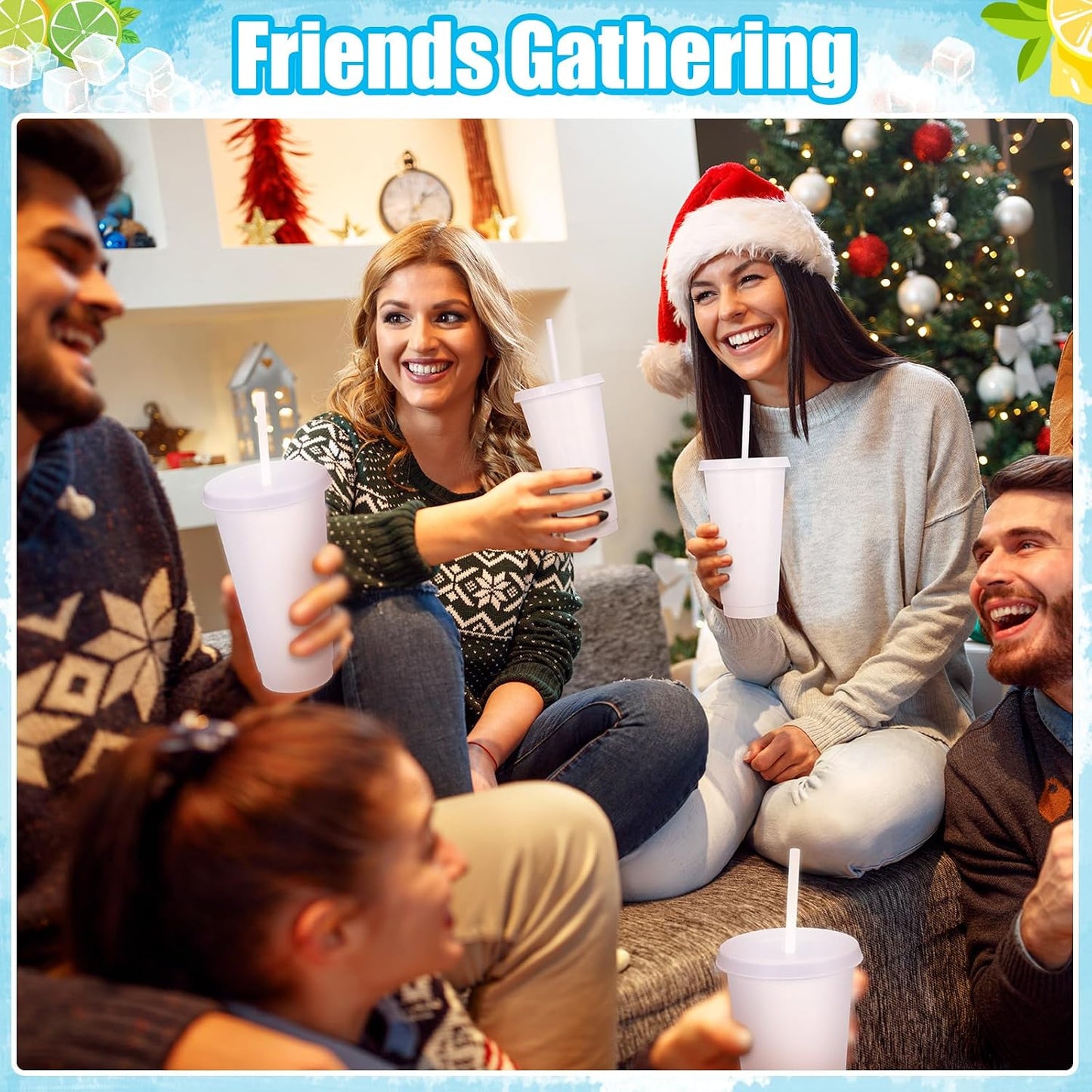 24 Pack Plastic Tumblers with Lids and Straw, Reusable Cups with Lids and Straws Colorful Cups for Cold Drink Iced Coffee, Plastic Tumbler Bulk for Party Birthday Gifts (24 oz, Solid Colors)