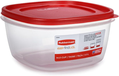 Easy Find Lids Food Storage Containers, 0.5 Cup, Racer Red, 2-Piece Set