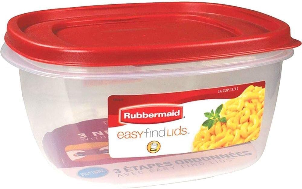 Easy Find Lids Food Storage Containers, 0.5 Cup, Racer Red, 2-Piece Set