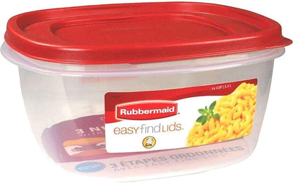 Easy Find Lids Food Storage Containers, 0.5 Cup, Racer Red, 2-Piece Set