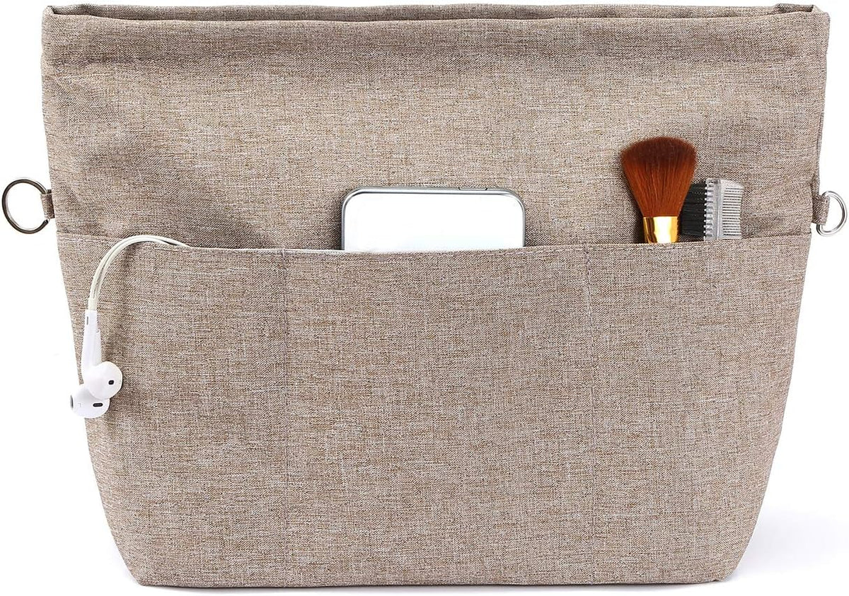 Purse Organizer Insert for Handbags,Tote Bag Organizer Insert with Zipper Bag,Premium Handbag Organizer Inside Liner for Women